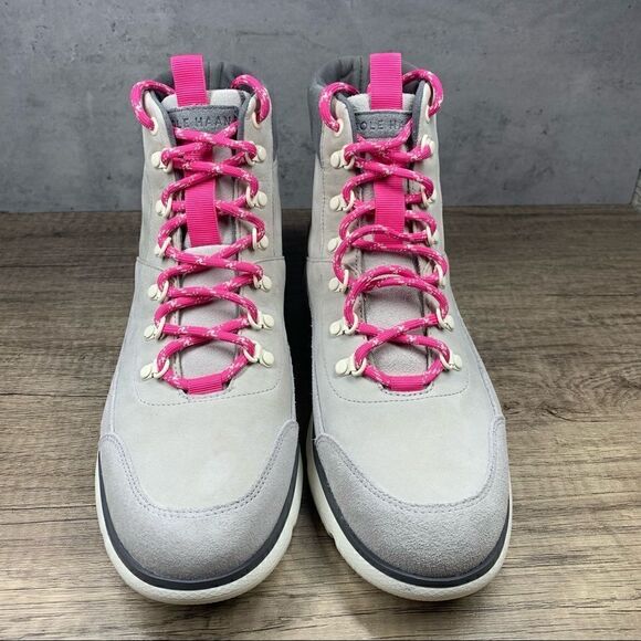 Cole Haan~Omni Leather & Suede Hiker Boot~ Dover Gray Color~Women’s Sz 10M~NWOT - Picture 3 of 8